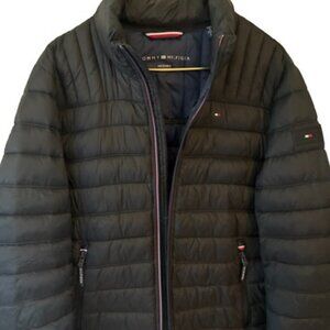 Like New Tommy Hilfiger Men's Real Down Insulated Packable Puffer Black Jacket M